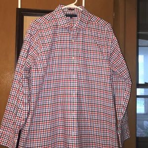 TOMMY HILFIGER men’s plaid long sleeve shirt